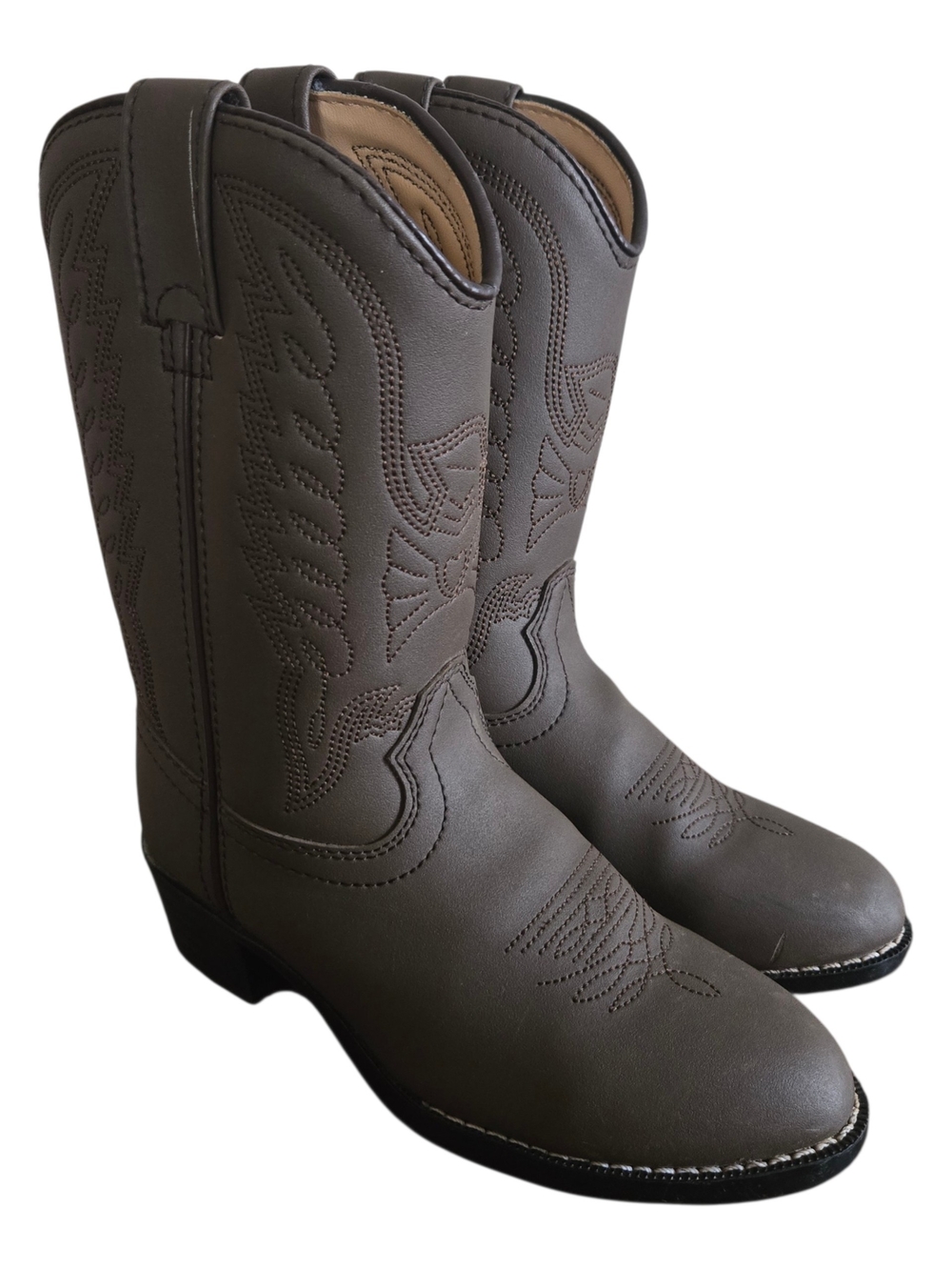Durango Western Cowboy Boots KIDS Size 13C Dark Tan Distressed BT804